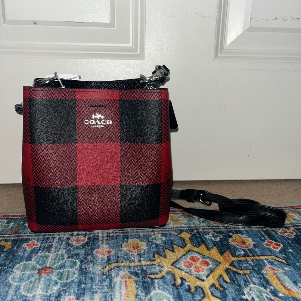 Coach Black and Red Crossbody